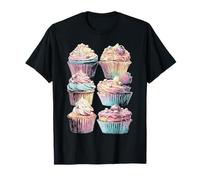 Pastel Cupcakes Summer Dessert Coastal Aesthetic Dreamy Art T-Shirt