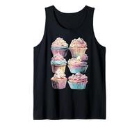 Pastel Cupcakes Summer Dessert Coastal Aesthetic Dreamy Art Tank Top