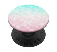 Pastel Cute Pink Mint Bokeh Stars Gradient Green PopSockets Adhesive PopGrip