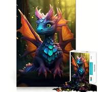Pastel Dragon Dreamscape Jigsaw Puzzle for Teenagers 1000 Pieces Memory Gain Calm Relax Design Assembly Classic Gift (38x26cm)