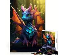 Pastel Dragon Dreamscape Puzzles for Teenagers 1000 Piece Strengthen Memory Tension Relief Smooth Edge Xmas Surprise (38x52cm)