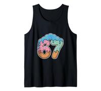 Pastel Dripping Ice Cream 67 Sprinkles Waffle Cone Tank Top