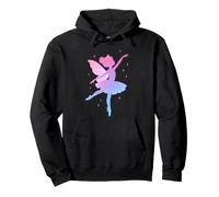 Pastel Fairy Princess Ballet Dancing Ballerina Silhouette Pullover Hoodie