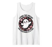 Pastel Floral Goth Cute Kawaii Ghost Sarcastic Dark Humor Tank Top