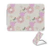 Pastel Floral Make Up Mirror, 1X/2X Rectangular Handbag Mirror Compact, Pu Leather Portable Travel Minis Small Mirrors, Travel Essentials Mirrors, Gifts for Young Women, Teenage Girls Gifts