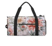 Pastel Floral Pattern Gym Bag Travel Duffel Bags for Men Women Large Weekender Bags Carry On Overnight Duffle Bag with Shoe Compartment for Workout, style, One Size