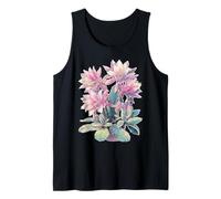 Pastel Floral Succulent Potted Plant Botanical Dreamy Flower Tank Top