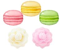 Pastel Flower Balloon Set with Pink & Beige Camellia Balloons, Macaron Yellow Pink Green Balloons for Garden Party Decorations, Baby Shower, Bridal Shower, Tea Party, Girls Birthday Decor