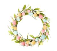 Pastel Flower Wreath 42cm ABS Spring Door Garland | Vibrant pastel blooms, 16.5 inch diameter, cheerful spring aesthetic, front door accent, seasonal refresh