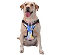 Pastel Flowers No Pull Dog Harness Adjustable Reflective Oxford Easy Control Medium Large Dog Harness