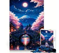 Pastel Fuji Japan 1000 Piece Jigsaw Puzzles for Adults Jigsaw Logic Sense Toy Leisure Fun Smooth Edge Heartfelt Gift (50x75cm)