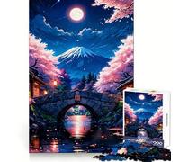 Pastel Fuji Japan 1000 Piece Jigsaw Puzzles for Teenagers Jigsaw Reason Skill Toy Shared Fun Tight Cut Wall Art Decor (38x52cm)