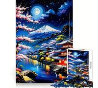 Pastel Fuji Japan 1000 Pieces Jigsaw Puzzles for Teenagers Improve Recall Quiet Hobby Exact Edge Birthday Gift (50x75cm)