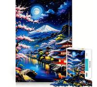 Pastel Fuji Japan 1000 Pieces Jigsaw Puzzles for Teenagers Improve Recall Quiet Hobby Exact Edge Birthday Gift (50x75cm)