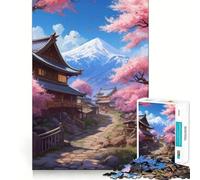 Pastel Fuji Mountain 1000 Pieces Jigsaws Adults Puzzles Gifts Mind Game Toy Bonding Time Neat Cut Bday Surprise (38x52cm)