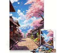 Pastel Fuji Mountain Adult Jigsaw Puzzles 1000 Pieces Mind Exercise Toy Calming Play Design Assembly Amazing Present (38x26cm)