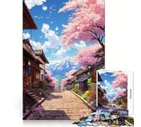 Pastel Fuji Mountain Jigsaw Puzzles for Adults 1000 Pieces Mind Skill Toy Slow Enjoy Design Assembly Lovely Gift (50x75cm)