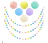 Pastel Garland Hanging Easter Decorations Indoor Home Decor For Living Room Wall Classroom Christmas Tree Cute Rainbow Colorful Garland Birthday Part Glow in The Dark Streamers (One Size)