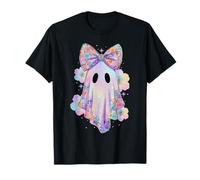 Pastel Ghost Halloween Funny Flower Coquette Ghost Halloween T-Shirt