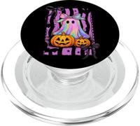 Pastel Ghost With Pumpkins And Bows Halloween Fun PopSockets PopGrip for MagSafe