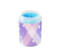 Pastel Glitter Stars Portable Dog Foot Washer Soft Silicone Bristles Feet Cleaning Machine for Small Medium Large Breed Dogs/Cats