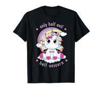 Pastel Goth 333 Only Half Evil Kawaii Unicorn T-Shirt