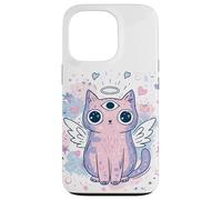 Pastel Goth Angel Cat Third Eye Wings Hearts Surreal Dreamy Case for iPhone 13 Pro