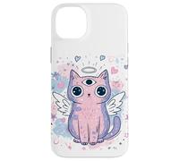 Pastel Goth Angel Cat Third Eye Wings Hearts Surreal Dreamy Case for iPhone 14 Plus