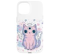 Pastel Goth Angel Cat Third Eye Wings Hearts Surreal Dreamy Case for iPhone 15