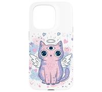 Pastel Goth Angel Cat Third Eye Wings Hearts Surreal Dreamy Case for iPhone 15 Pro