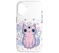 Pastel Goth Angel Cat Third Eye Wings Hearts Surreal Dreamy Case for iPhone 16