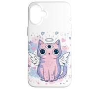 Pastel Goth Angel Cat Third Eye Wings Hearts Surreal Dreamy Case for iPhone 16 Plus