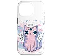 Pastel Goth Angel Cat Third Eye Wings Hearts Surreal Dreamy Case for iPhone 16 Pro