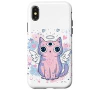 Pastel Goth Angel Cat Third Eye Wings Hearts Surreal Dreamy Case for iPhone X/XS