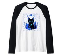 Pastel Goth Black Witchy Cat Crystals Runes Gothic Kawaii Raglan Baseball Tee
