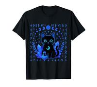 Pastel Goth Black Witchy Cat Crystals Runes Gothic Kawaii T-Shirt