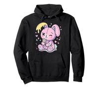 Pastel Goth Bunny Creepy Cute Kawaii Horror Doll Weird Pullover Hoodie