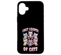 Pastel Goth Cat Cult Leader Kawaii Creepy Cute Case for iPhone 16 Plus