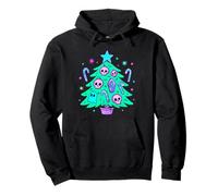 Pastel Goth Christmas Spooky Kawaii Creepy Gothmas Tree Pullover Hoodie