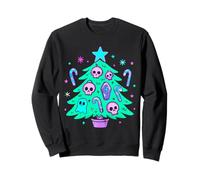 Pastel Goth Christmas Spooky Kawaii Creepy Gothmas Tree Sweatshirt