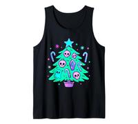 Pastel Goth Christmas Spooky Kawaii Creepy Gothmas Tree Tank Top