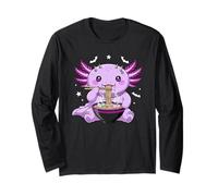 Pastel Goth Creepy Axolotl Eating Ramen Noodles Kawaii Anime Long Sleeve T-Shirt