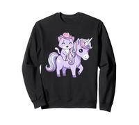 Pastel Goth Creepy Cowboy Cat Riding Unicorn Kawaii Anime Sweatshirt