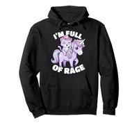 Pastel Goth Creepy Cowboy Cat Riding Unicorn Kawaii Funny Pullover Hoodie