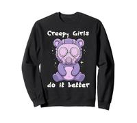 Pastel Goth Creepy Girls do it better Bear Kawaii Anime Sweatshirt