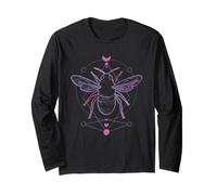 Pastel Goth Creepy Gothic Moth Witchy Serpent Moon Wicca Long Sleeve T-Shirt