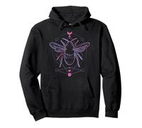 Pastel Goth Creepy Gothic Moth Witchy Serpent Moon Wicca Pullover Hoodie