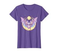 Pastel Goth Cute Creepy Crescent Moon Bat Kawaii Emo Nu Goth T-Shirt