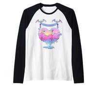 Pastel Goth Cute Creepy Melting Heart Dead Inside Gothic Emo Raglan Baseball Tee