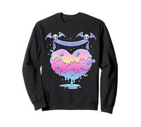 Pastel Goth Cute Creepy Melting Heart Dead Inside Gothic Emo Sweatshirt